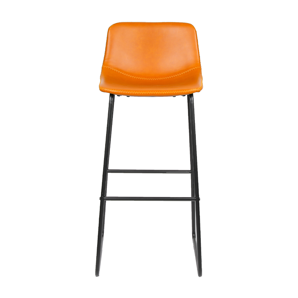 How is the multifunctional design of leather bar stools reflected?